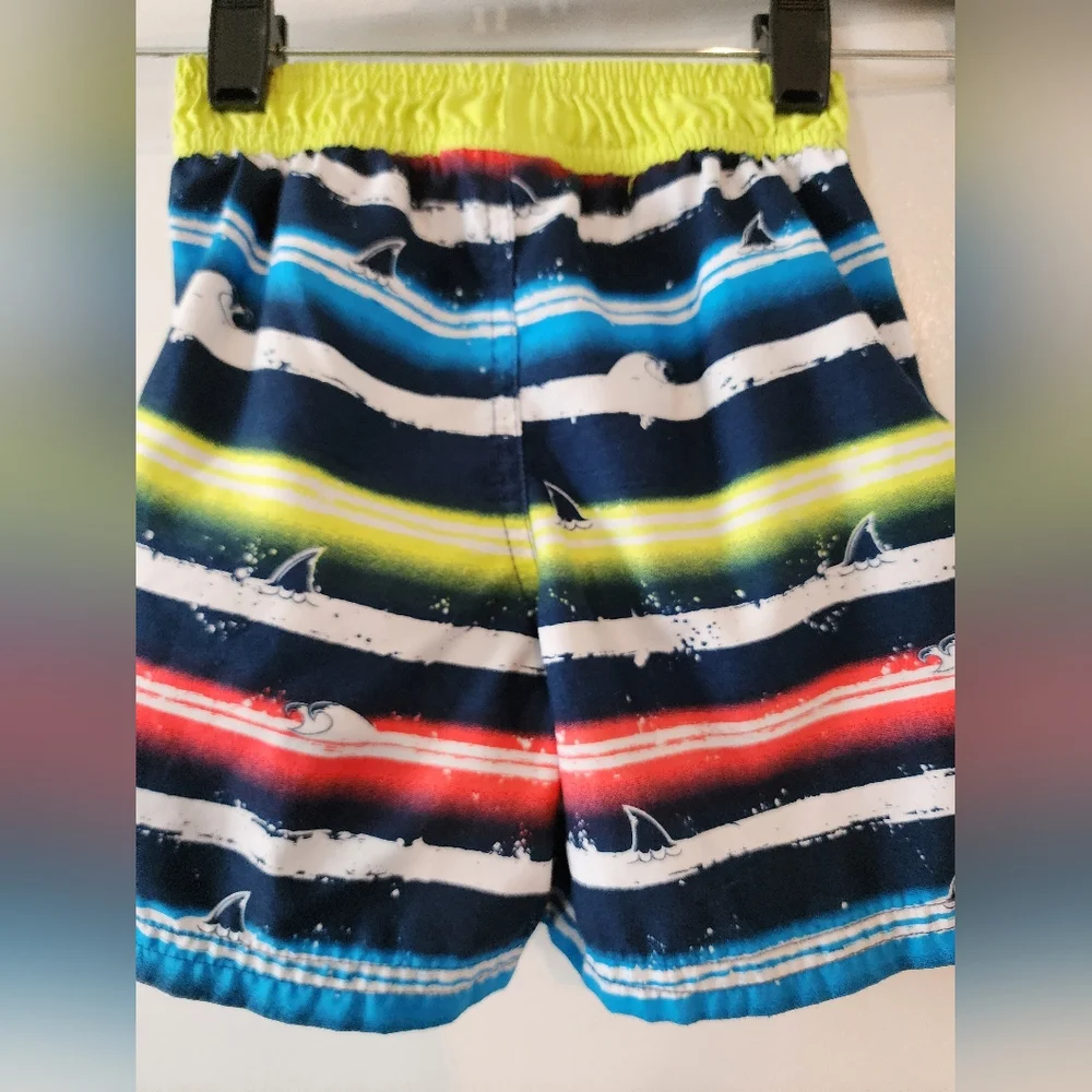 4t Floatimini striped sharks swim trunks true drawstring waist‎ Vacation Spring